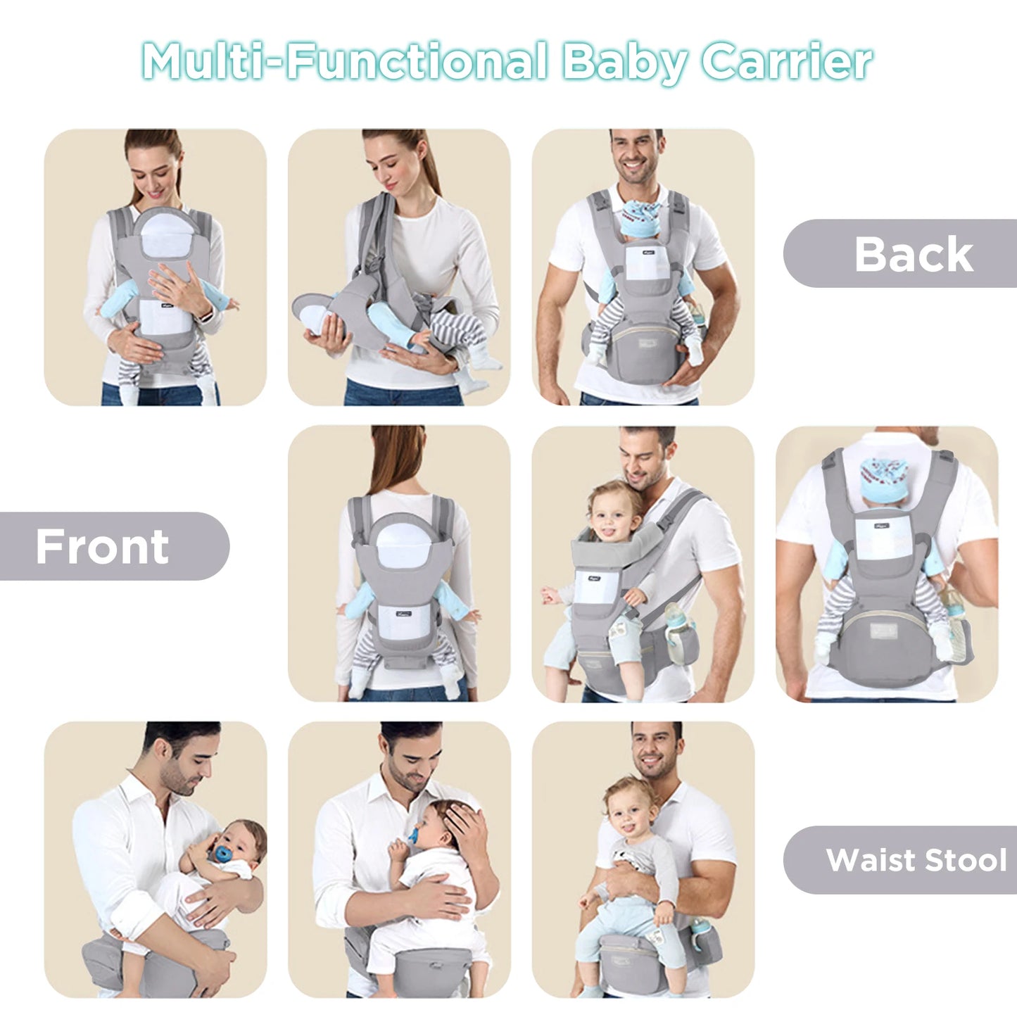Ergonomische Baby - Trage mit Tasche
