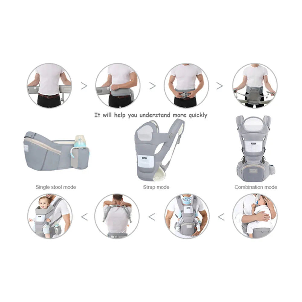Ergonomische Baby - Trage mit Tasche