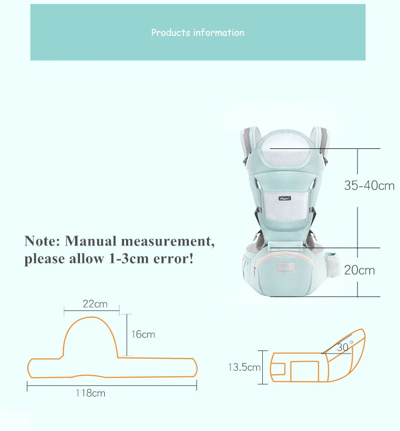 Ergonomische Baby - Trage mit Tasche