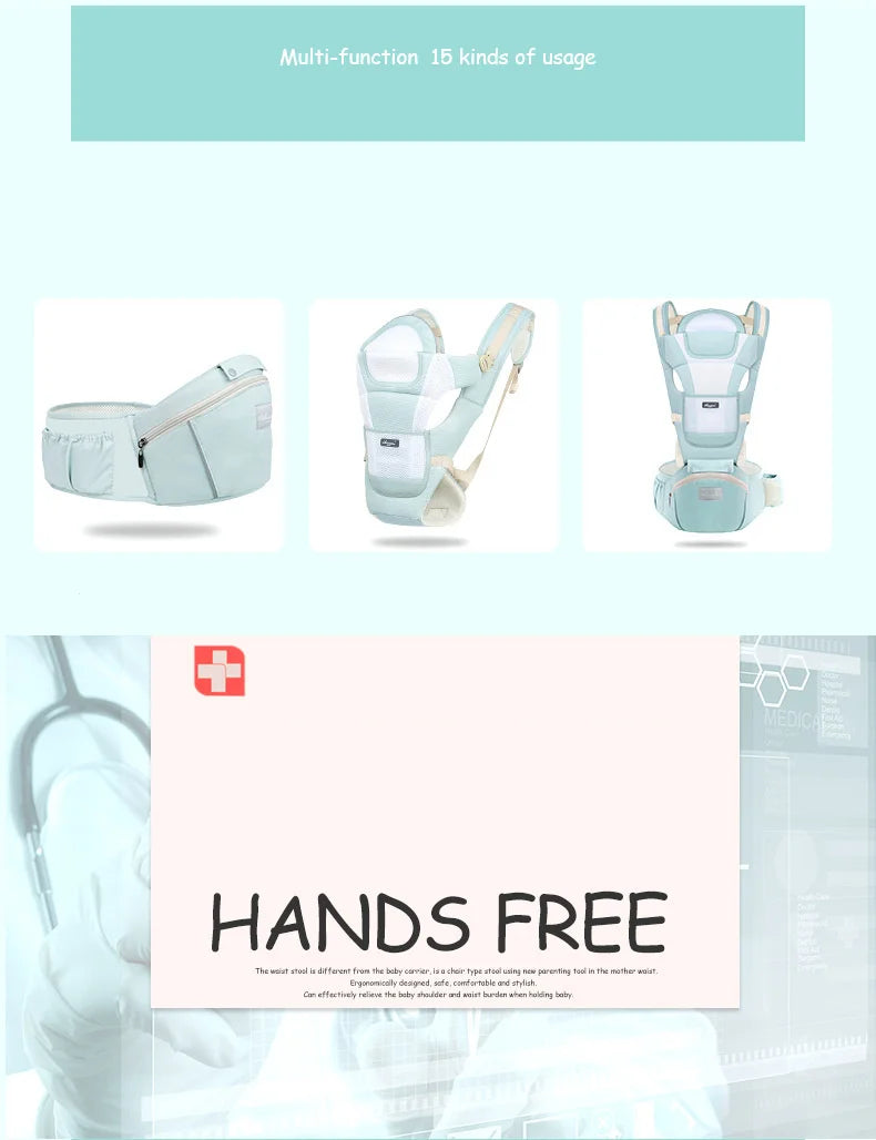 Ergonomische Baby - Trage mit Tasche