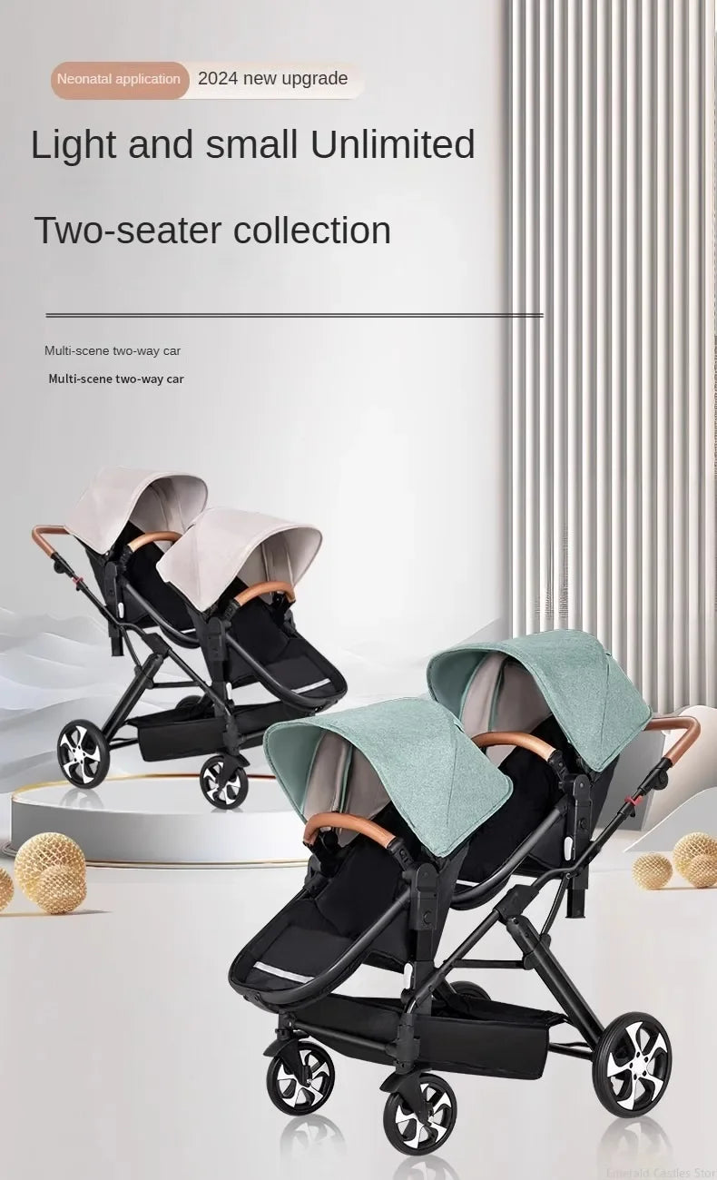 2 Babys Kinderwagen
