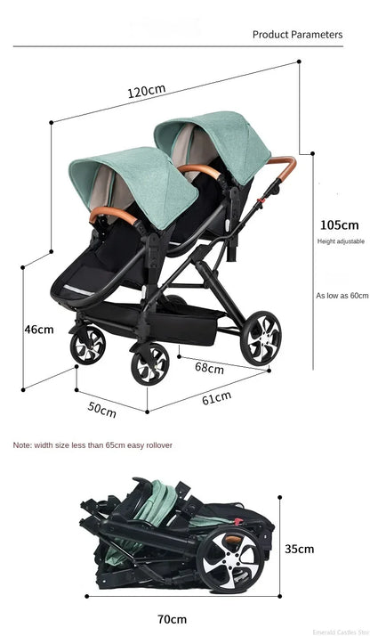 2 Babys Kinderwagen