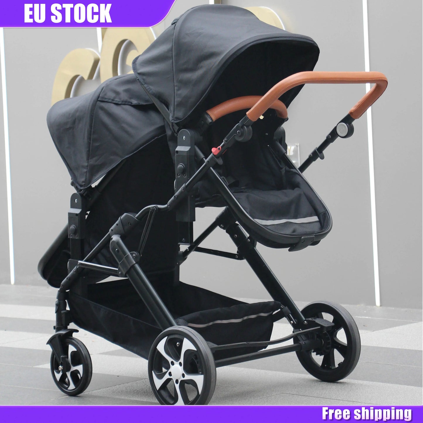 2 Babys Kinderwagen