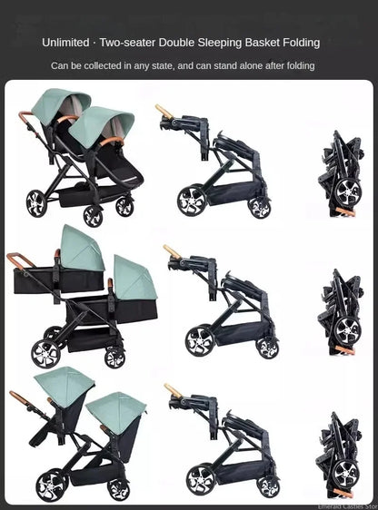 2 Babys Kinderwagen