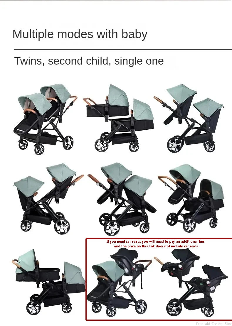 2 Babys Kinderwagen