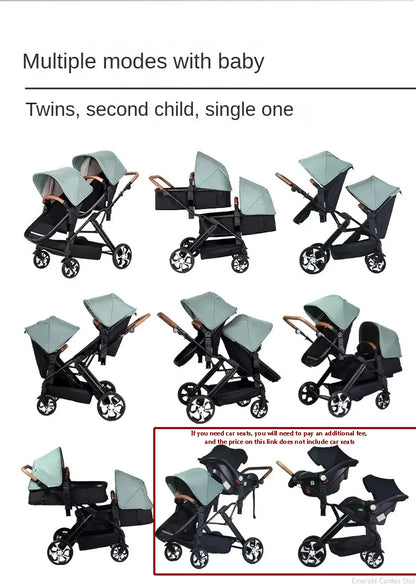 2 Babys Kinderwagen