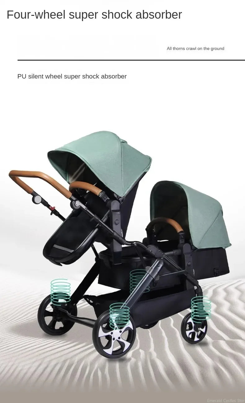 2 Babys Kinderwagen